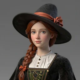 portrait of a girl, the alembic of literary dreams as her hat, full colour, 3 d shaded, by ernst haeckel,