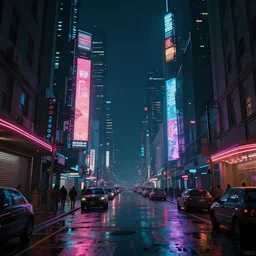 Cyberpunk streets at night, concept art, cinematic lights, octane render, trending on artstation, artstationHD, artstatio