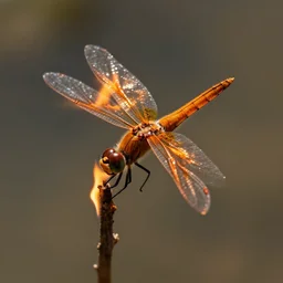 Dragonfly made of fire