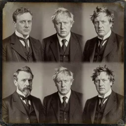 boris!!! johnson!!! daguerreotype portrait photograph. inspired by gerard grom and ansel adams and zdzislaw beksinski. highly detailed. old timey.
