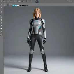 ps 1 sci fi girl standing