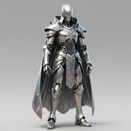 concept render of a biomechanical assassin wearing iridescent precious ornate stealthy armor cloak, intricate linework magical colorful, award winning artwork, by artem chebokha, wlop, artgerm, thomas kinkade, makoto shinkai animation