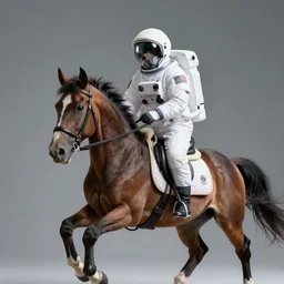 a horse riding an astronaut, hd photography
