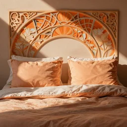 waking up from an orange dream, art nouveau