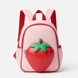 backpack in strawberry shape, product design presentation