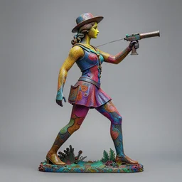 A psychedelic living iron statue galvanic blastseeker , vibrant color scheme, highly detailed, in the style of romanticism, cinematic, artstation, Moebius, Greg rutkowski