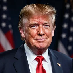 a disco elysium portrait of Trump, highly detailed