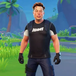 screenshot of elon musk in fortnite