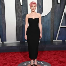 photo of a gorgeous 20-year-old Christina Hendricks pink pixie cut hair by Mario Testino, detailed, full body shot, award winning, Sony a7R
