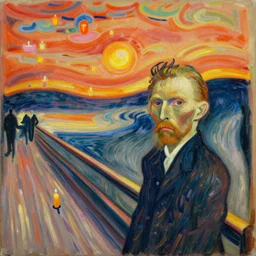 A painting, Paul Klee, Edvard Munch, (((Unreal engine))), perspective, ((clouds)) (((candles))) (sky) ((sun)), Hercules Brabazon, ((portrait)), ((still life)), (pen)