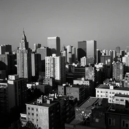 a stunning a bolshevikpunk city, award - winning documentary photograph, cinestill 8 0 0 t 3 5 mm b & w, heavy grain, high quality, noir, natural textures, photorealistic, ambient occlusion, hd, ultra wide lens, anamorphic