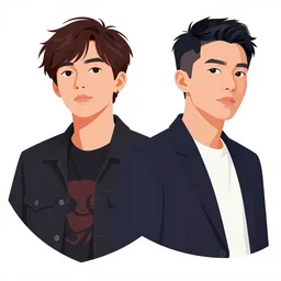 2 d character design, music band, vector art, digital art, portrait, 4 k, 8 k, sharp focus, smooth, illustration, concept art, music artist