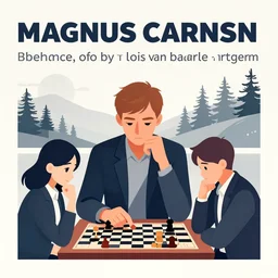 recruiting poster of magnus carlsen, clean cel shaded vector art. shutterstock. behance hd by lois van baarle, artgerm, helen huang, by makoto shinkai and ilya kuvshinov, rossdraws, illustration
