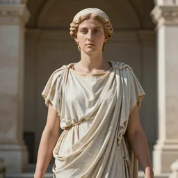 female roman emperor wearing a toga, photorealistic, natural lighting, trending on artstation, photorealistic