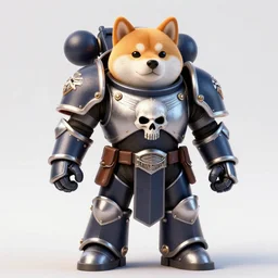 wearing warhammer 4 0 k skullknight armor, anthropomorphic shiba inu, shiba inu face, stuning 3 d render, masterpiece, glowing aura, by donato giancola and greg rutkowski and wayne barlow and zdzisław beksinski, realistic face