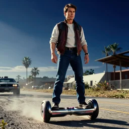 tom cruise as marty mcfly in back to the future, hoverboard, doc