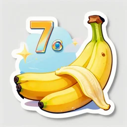 banana, 7 6 retro futurist illustration art by butcher billy, sticker, colorful, illustration, highly detailed, simple, smooth and clean vector curves, no jagged lines, vector art, smooth andy warhol style
