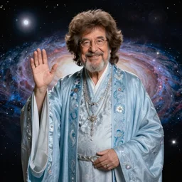 Bob Ross as God Emperor of the known Galaxy, high quality photo