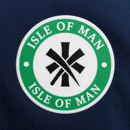 back patch of isle of man logo 8 0's