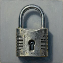 Mechanical Lock, HD, award winning, in style of giger, biomechanics, biomechanical, film grain, medium format, 8k resolution, oil on canvas