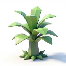low-poly rubber plant, stylized pixar-style 3d render, full body, isolated on a pure white background, centered, entire subject in frame, sharp focus, soft studio lighting