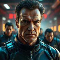 realistic aesthetic highly detailed photography of arnold schwarzenegger in akira scene, characters with hyperrealistic highly detailed faces. from akira by katsuhiro otomo and alejandro hodorovski and denis villeneuve and gregory crewdson style with many details by mike winkelmann and vincent di fate in sci - fi style. volumetric natural light hyperrealism photo on dsmc 3 system