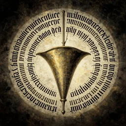 calligraphy vesica piscis in the style of wayne barlowe, gustav moreau, goward, bussiere, roberto ferri, santiago caruso, luis ricardo falero, austin osman spare