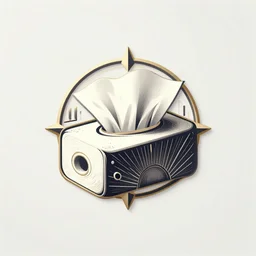 a logo of company that producing mass tissue, elegant, futuristic, high art, avant garde, highly detail