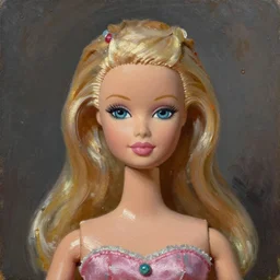 portrait of barbie doll, oil painting by ivan aivazovsky, 1 9 th century, art, oil on canvas, wet - on - wet technique, highly realistic, expressive emotions, intricate textures, illusionistic detail, 4 k