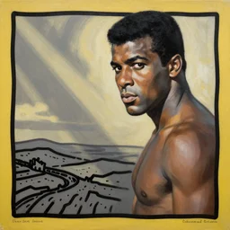 Muhammad Ali painted by Keith Haring