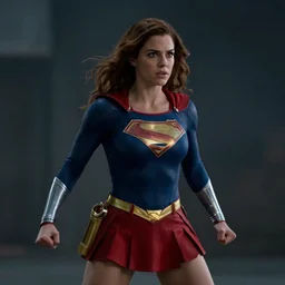 medium shot, action, female superheroine, cinematic, dark, by alex flores, artstation