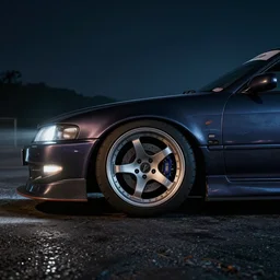 a car jzx 1 0 0 drift, detailed - wheels, gunma prefecture, cinematic lighting, photorealistic, night photography, octane render