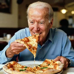 color film of joe biden eating pizza in an italian restaurant 1 9 9 4 im the film of good will hunting, grinning, close up, high quality ultra realistic detailed