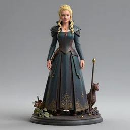 a highly detailed 3D figurine of Cersei Lannister