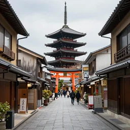 kyoto, street view, highly detail, photorealism, intricate, 8 k resolution, rendered in 3 ds max