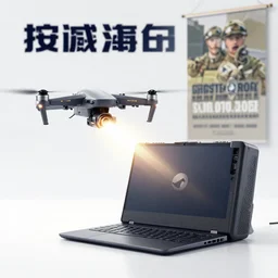 conducting drone strike through a steam deck, happy, optimistic, steam, steam deck, military recruiting ads.