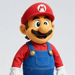 A still of Mario as a muppet, photo real, photographic, photograph, artstation, trending