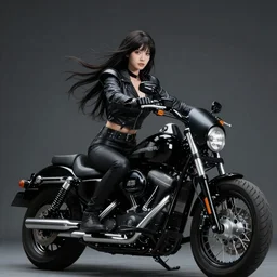 beautiful cosplay on black harley queen, high detail of the face, full body, high detail, high modernization, cinematic, dynamic lighting, ultra mega super hyper realistic