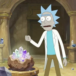 Rick and Morty in Ancient Greece, mining a meth crystals, very detail 4K quality super realistic