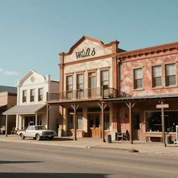 “brutalist Wild West town”
