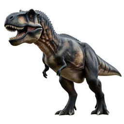 a t - rex on a white background by louis wain, black and white, vector art