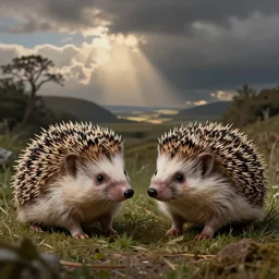 cute hedgehogs painted by bill ward and george stubbs