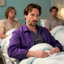 keanu reeves wearing a purple jacket in breakfast at tiffany's, anatomy, bathed in light, highly detailed, photorealistic, artstation, smooth, sharp focus, illustration, unreal engine 5, 8 k, art by artgerm and greg rutkowski and edgar maxence