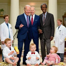 bryan cranston psychedelically morphing into joe biden and bill cosby except babies and corn doctors