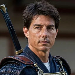 “Tom Cruise portrait as samurai”