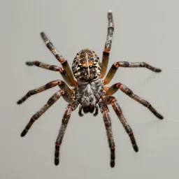 a spider with four heads and twenty legs