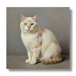 cat oil painting