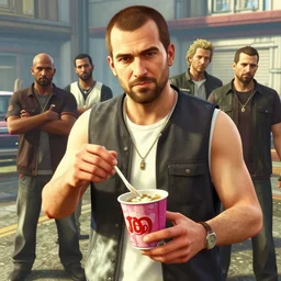 highly detailed 🍛, in gta v, stephen bliss, unreal engine, fantasy art by greg rutkowski, loish, rhads, ferdinand knab, makoto shinkai and lois van baarle, ilya kuvshinov, rossdraws, tom bagshaw, global illumination, radiant light, detailed and intricate environment