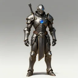 artistic illustration of scifi plate armor standing pose deviantart artstation concept art 4k
