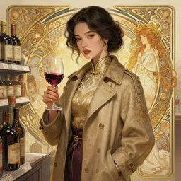 beautiful grocery chinese woman in coat ， winer ， wenjun lin intricate, elegant, highly detailed, digital painting, artstation, concept art, matte, sharp focus, illustration, hearthstone, art by artgerm and greg rutkowski and alphonse mucha